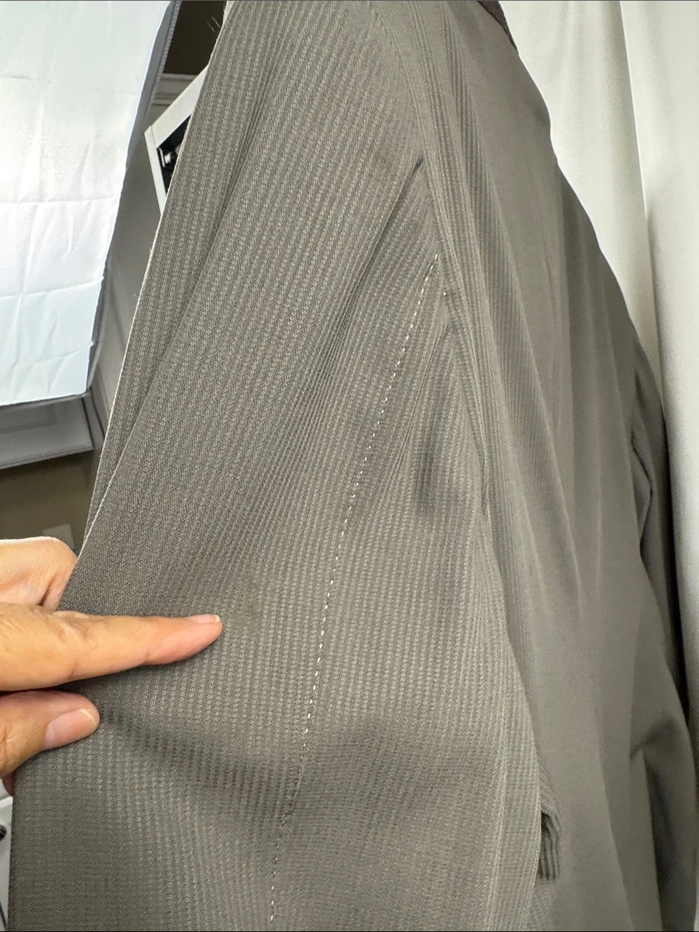 Armani Collezioni Made in Italy Wool Blazer Gray Mens Est 38 Vintage